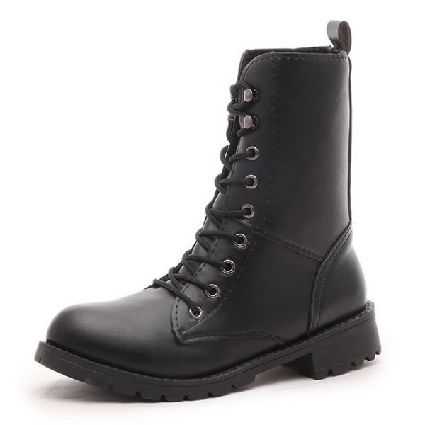 2019 spring and autumn women's leather boots motorcycle women's shoes with a single boot thick with a tube female short boots, Black
2019 spring and autumn women's leather boots motorcycle women's shoes with a single boot thick with a tube female short boots, Black