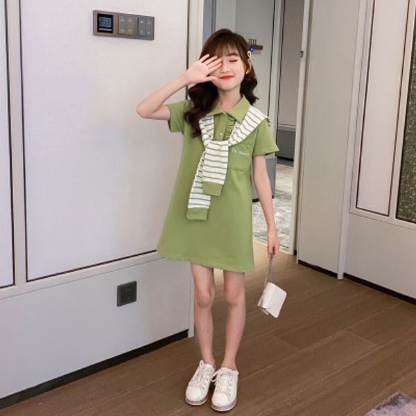 explosion models 5-10 years old girl baby shawl dress summer new small fresh fashion lapel short sleeve tide ride girl dress, Red;yellow
explosion models 5-10 years old girl baby shawl dress summer new small fresh fashion lapel short sleeve tide ride girl dress, Red;yellow