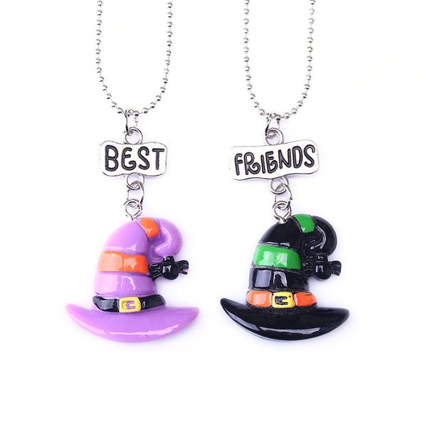 european and american popular halloween hat bff children's necklace two-piece friends suit necklace, Silver
european and american popular halloween hat bff children's necklace two-piece friends suit necklace, Silver