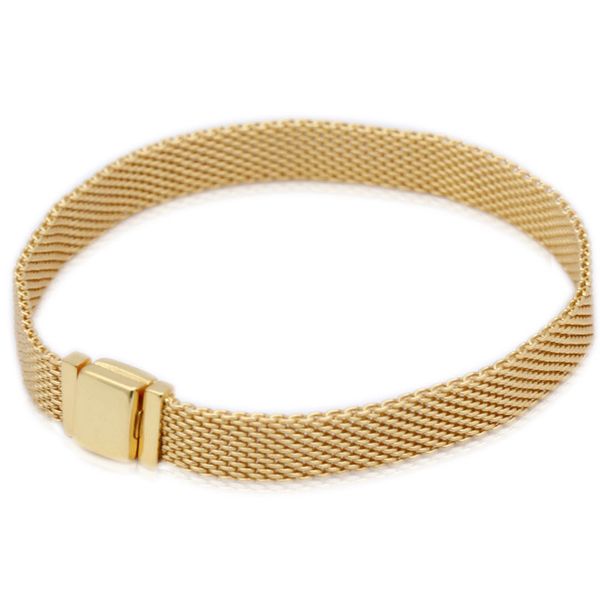 new 925 sterling silver bracelet gold color shine woven mesh reflexions bracelet bangle fit women bead charm europe diy jewelry, Black
new 925 sterling silver bracelet gold color shine woven mesh reflexions bracelet bangle fit women bead charm europe diy jewelry, Black