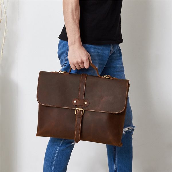 nesitu vintage genuine crazy horse leather men portfolios office briefcase 14'' lapmen's messenger bags m6385
nesitu vintage genuine crazy horse leather men portfolios office briefcase 14'' lapmen's messenger bags m6385