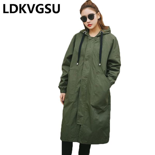 2018 autumn new women long style trench coat thin solid outwear casual hooded loose long sleeve coat female trench is1130, Tan;black
2018 autumn new women long style trench coat thin solid outwear casual hooded loose long sleeve coat female trench is1130, Tan;black