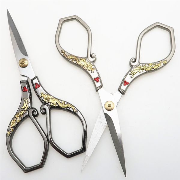 new european style beautifully retro stationery quality steel home office diy refinement scissors sewing tools and accessoires, Black
new european style beautifully retro stationery quality steel home office diy refinement scissors sewing tools and accessoires, Black