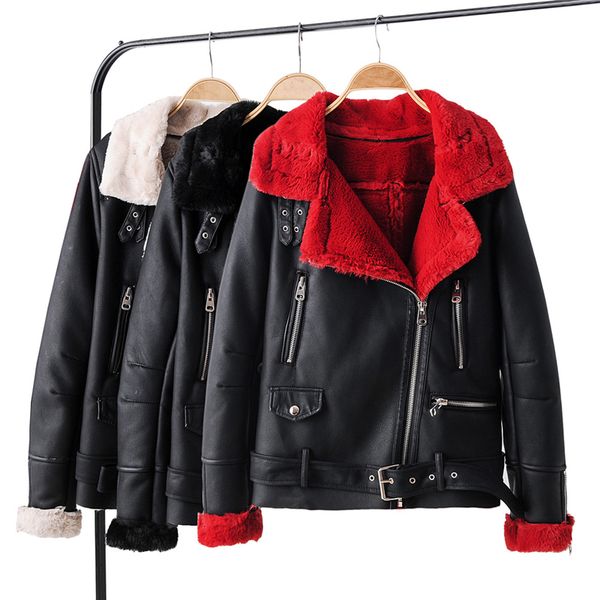 women's leather & faux black jacket women biker moto ladies streetwear fur coat vintage warm fuzzy zipper jackets winter
women's leather & faux black jacket women biker moto ladies streetwear fur coat vintage warm fuzzy zipper jackets winter