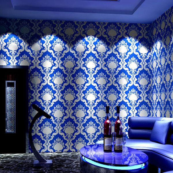 

10m long 53cm wide european wallpaper luxury high-end atmosphere ktv reflective 3d flash karaoke theme box corridor gold foil wallpaper