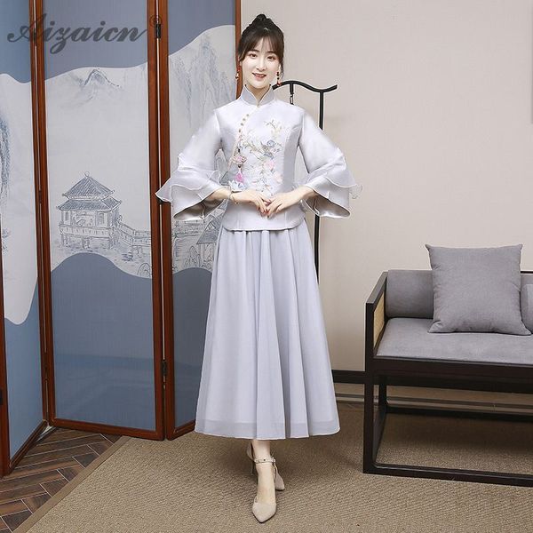 2019 gray bridesmaid vintage gown qi pao women chinese traditional dress cheongsam modern robe orientale sister dresses clothing, Red
2019 gray bridesmaid vintage gown qi pao women chinese traditional dress cheongsam modern robe orientale sister dresses clothing, Red