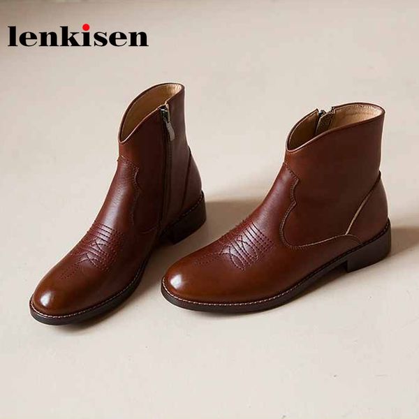 lenkisen new cow leather med heels round toe leisure sewing carving simple fashion winter keep warm women zipper ankle boots l83, Black
lenkisen new cow leather med heels round toe leisure sewing carving simple fashion winter keep warm women zipper ankle boots l83, Black