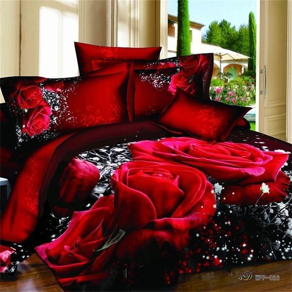 3d red rose bedding set king size big floral print duvet cover bed sheets pillowcase home textiles
3d red rose bedding set king size big floral print duvet cover bed sheets pillowcase home textiles