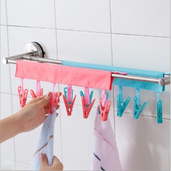 multifunctional portable cloth hanger drying rack foldable bathroom rack travel clothespin 6 clip hanger towel socks hanger clip
multifunctional portable cloth hanger drying rack foldable bathroom rack travel clothespin 6 clip hanger towel socks hanger clip