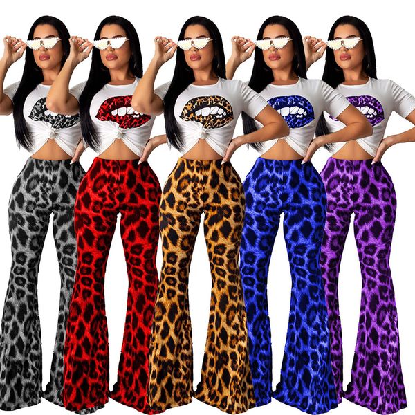 24ts968 women's casual wild leopard bell-bottoms + t-shirt two-piece women two piece set and pants plus size tracksuit outfit, White
24ts968 women's casual wild leopard bell-bottoms + t-shirt two-piece women two piece set and pants plus size tracksuit outfit, White