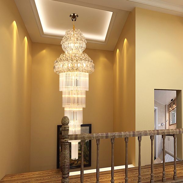 duplex building living room big crystal chandelier european villa l lobby gold crystal light rotating staircase lamp long pendant lamps
duplex building living room big crystal chandelier european villa l lobby gold crystal light rotating staircase lamp long pendant lamps