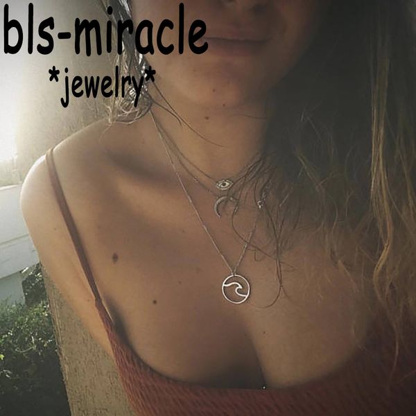 fashion silver color wave pendant necklaces for women new round collares female necklace party beach jewelry
fashion silver color wave pendant necklaces for women new round collares female necklace party beach jewelry