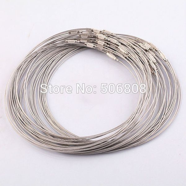 wholesale -100pcs 1mm 18inch gray stainless steel wire necklace cord collar choker screw clasp jewelry findings, Silver
wholesale -100pcs 1mm 18inch gray stainless steel wire necklace cord collar choker screw clasp jewelry findings, Silver