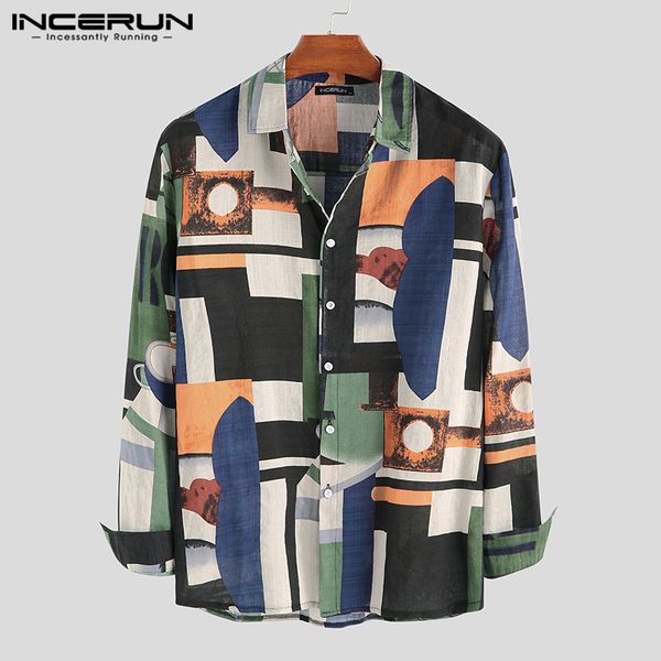 incerun men casual shirt irregular pattern printed long sleeve streetwear lapel retro vacation street hawaiian mens shirts 2019, White;black
incerun men casual shirt irregular pattern printed long sleeve streetwear lapel retro vacation street hawaiian mens shirts 2019, White;black