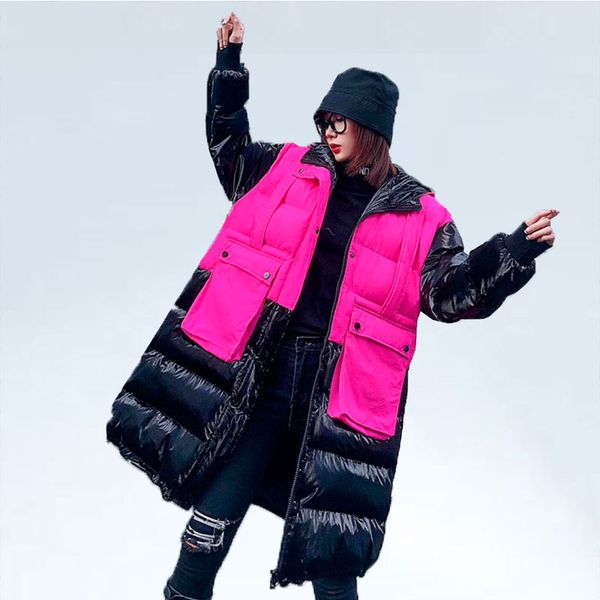 large size winter down jacket women's 2019 new loose long cotton-padded coats female hooded warm down jacket coat ladies parkas, Black
large size winter down jacket women's 2019 new loose long cotton-padded coats female hooded warm down jacket coat ladies parkas, Black