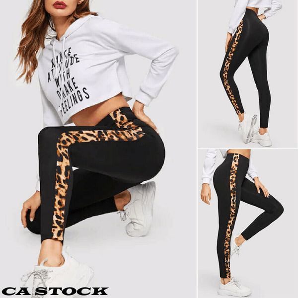 casual women's leopard sports leggings workout gym fitness high waist leggings long trousers daily clothes, Black
casual women's leopard sports leggings workout gym fitness high waist leggings long trousers daily clothes, Black