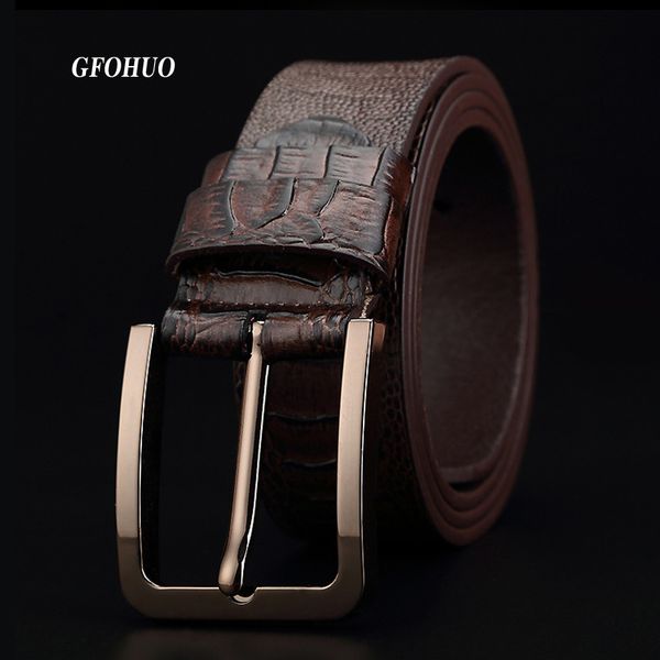 gfohuo luxury alligator grain men belt pin buckle genuine leather belt for men vintage male for cinto macho, Black;brown
gfohuo luxury alligator grain men belt pin buckle genuine leather belt for men vintage male for cinto macho, Black;brown