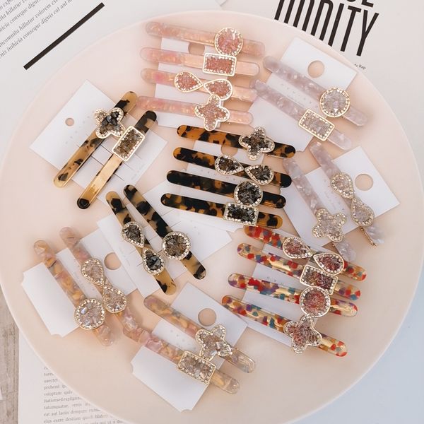 8cm new rhinestone duckbill clip headwear hair clips for girls hairgrips barrettes hair accessories for women