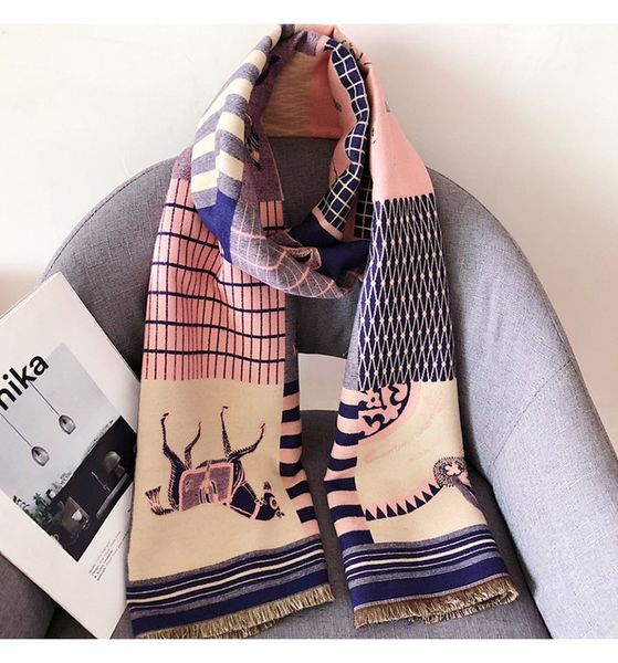 new winter woman faux cashmere horse plaid scarf female big size european and american stripes with simple chequered shawl neck, Blue;gray
new winter woman faux cashmere horse plaid scarf female big size european and american stripes with simple chequered shawl neck, Blue;gray