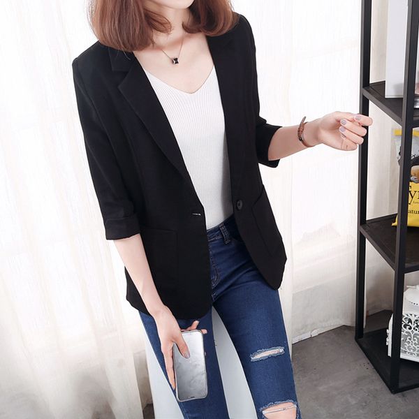 plus size 5xl women elegant blazer spring summer cotton linen black white notched pockets office lady casual outerwear suit, White;black
plus size 5xl women elegant blazer spring summer cotton linen black white notched pockets office lady casual outerwear suit, White;black