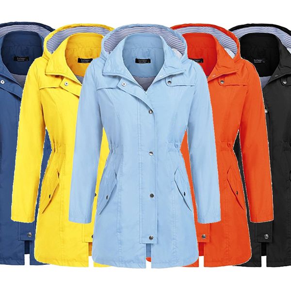 lugentolo women's windbreaker new casual waterproof girdle hooded long solid color slim zipper windbreaker, Tan;black
lugentolo women's windbreaker new casual waterproof girdle hooded long solid color slim zipper windbreaker, Tan;black