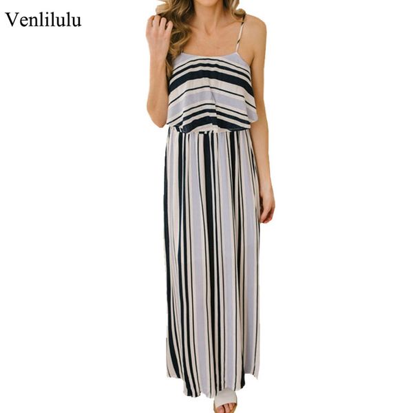 long striped dress women 2019 summer elegant party dress ladies floor length beach maxi backless dresses female, Black;gray
long striped dress women 2019 summer elegant party dress ladies floor length beach maxi backless dresses female, Black;gray