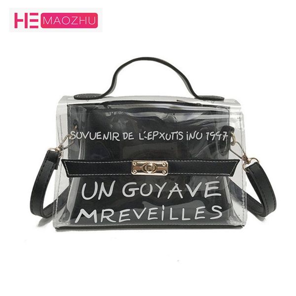 hemaozhu 2018 new fashion women's transparent transparent shoulder fashion bag summer beach handbag ladies messenger bag bolsa
hemaozhu 2018 new fashion women's transparent transparent shoulder fashion bag summer beach handbag ladies messenger bag bolsa