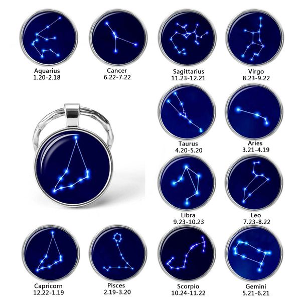 birthday christmas gift cute cartoon pattern 12 constellations zodiac signs keychains aries gemini round key chain rings jewelry, Slivery;golden
birthday christmas gift cute cartoon pattern 12 constellations zodiac signs keychains aries gemini round key chain rings jewelry, Slivery;golden