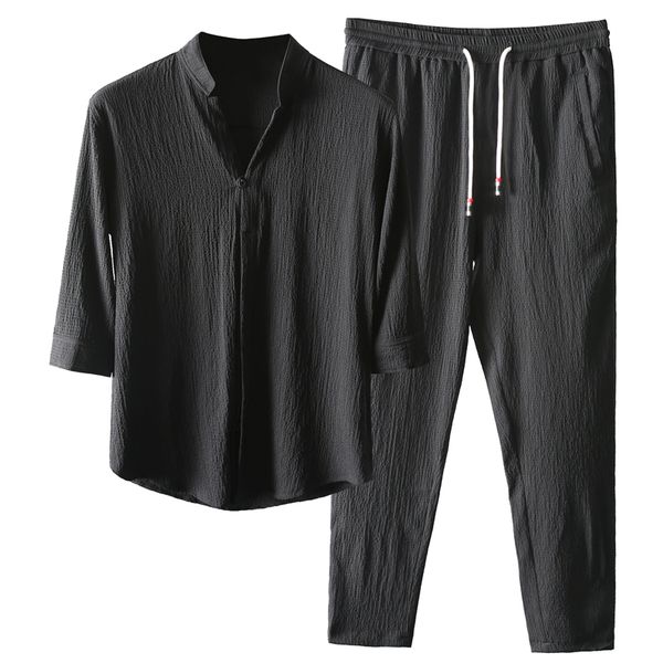 2020 casual suit men's summer handsome trend short-sleeved cardigan five-point sleeve trousers middle-sleeved sports slim casual, Gray
2020 casual suit men's summer handsome trend short-sleeved cardigan five-point sleeve trousers middle-sleeved sports slim casual, Gray