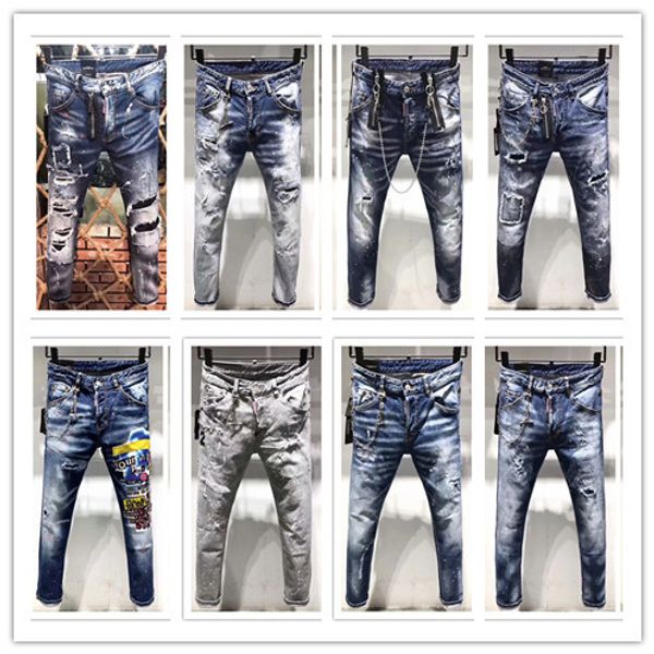 new arrivals mens jeans designer pattem ripped moto biker denim pants fashion slim tear hole hip hop jeans italy size w44-w54, Blue
new arrivals mens jeans designer pattem ripped moto biker denim pants fashion slim tear hole hip hop jeans italy size w44-w54, Blue