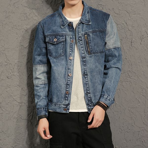 men retro fashion washed denim jacket hip hop spring autumn splice design male casual jean coat outerwear plus size m-5xl, Black;brown
men retro fashion washed denim jacket hip hop spring autumn splice design male casual jean coat outerwear plus size m-5xl, Black;brown