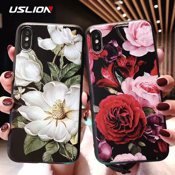 custom uslion 3d emboss flower phone case for iphone 11 x xr xs max 8 plus 11 pro max camellia rose leaf cover for iphone 7 6 6s plus
custom uslion 3d emboss flower phone case for iphone 11 x xr xs max 8 plus 11 pro max camellia rose leaf cover for iphone 7 6 6s plus