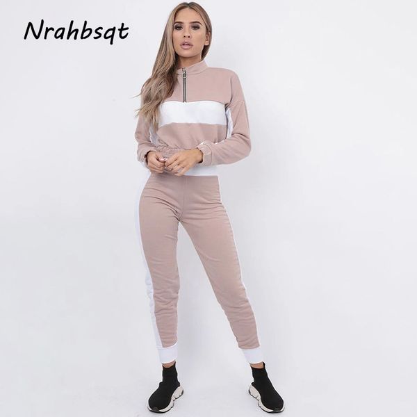 nrahbsqt autumn and winter stitching conrast color high collar sweatshirt casual pants 2 piece sets sports running suit women, Black;blue
nrahbsqt autumn and winter stitching conrast color high collar sweatshirt casual pants 2 piece sets sports running suit women, Black;blue