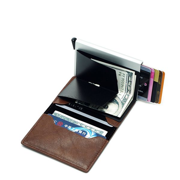 wallet men money bag mini purse male automatical aluminium rfid card holder wallet small smart wallet vallet, Brown;gray
wallet men money bag mini purse male automatical aluminium rfid card holder wallet small smart wallet vallet, Brown;gray