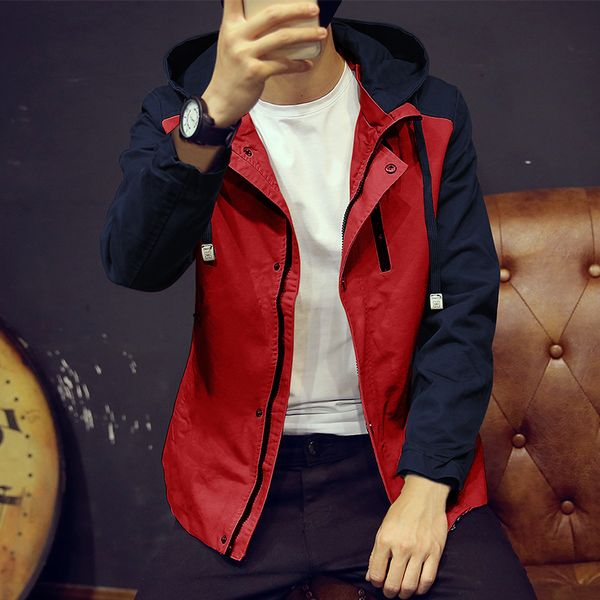 2018 men hooded joint mixed colors trend cool handsome jacket agent, Black;brown
2018 men hooded joint mixed colors trend cool handsome jacket agent, Black;brown