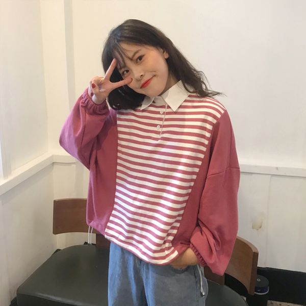casual preppy style striped pullovers fashion brands women's clothing sweatshirts spring autumn ladies loose hoodies new, Black
casual preppy style striped pullovers fashion brands women's clothing sweatshirts spring autumn ladies loose hoodies new, Black