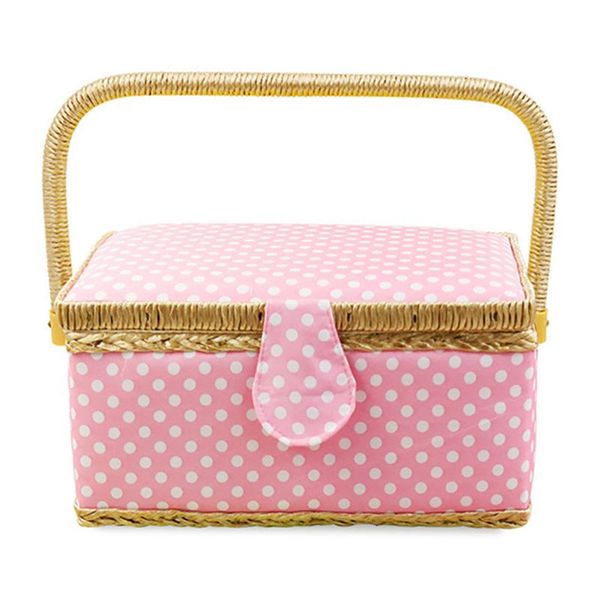exquisite flip type sewing box scissor dot printed needle wood handle multifunctional thread storage fabric craft large capacity, Black
exquisite flip type sewing box scissor dot printed needle wood handle multifunctional thread storage fabric craft large capacity, Black