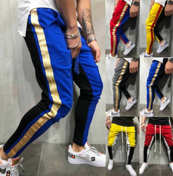 new men 2019 patchwork stripe gym cargo combat trousers tracksuit bottoms skinny joggers sweat track pants, Black
new men 2019 patchwork stripe gym cargo combat trousers tracksuit bottoms skinny joggers sweat track pants, Black