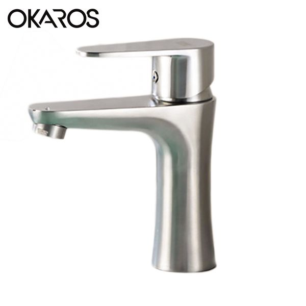 okaros bathroom basin faucet faucet sus 304 stainless steel nickel brushed cold water tap mixer single handle torneira m068
okaros bathroom basin faucet faucet sus 304 stainless steel nickel brushed cold water tap mixer single handle torneira m068