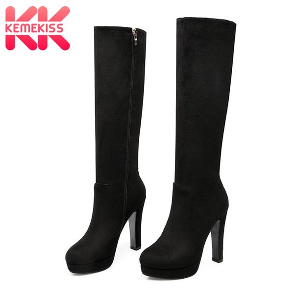 kemekiss women knee high boots fashion platform winter plush fur warm shoes women ladies high heel footwear size 33=43, Black
kemekiss women knee high boots fashion platform winter plush fur warm shoes women ladies high heel footwear size 33=43, Black