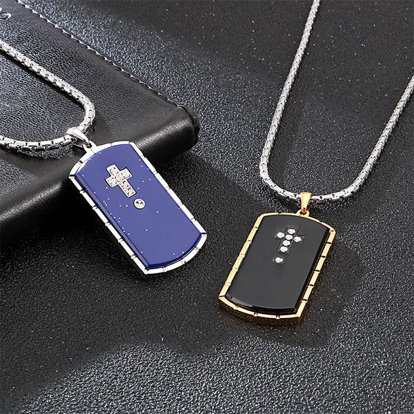 titanium steel ornament crystal set 316 stainless steel men's cool pendant fashion cross necklace for male jewelry gift, Silver
titanium steel ornament crystal set 316 stainless steel men's cool pendant fashion cross necklace for male jewelry gift, Silver