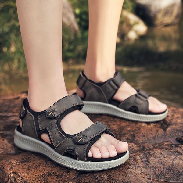 beach mens sandals 2019 new designers genuine leather summer men shoes man fashion outdoor casual sneakers size 48, Black
beach mens sandals 2019 new designers genuine leather summer men shoes man fashion outdoor casual sneakers size 48, Black