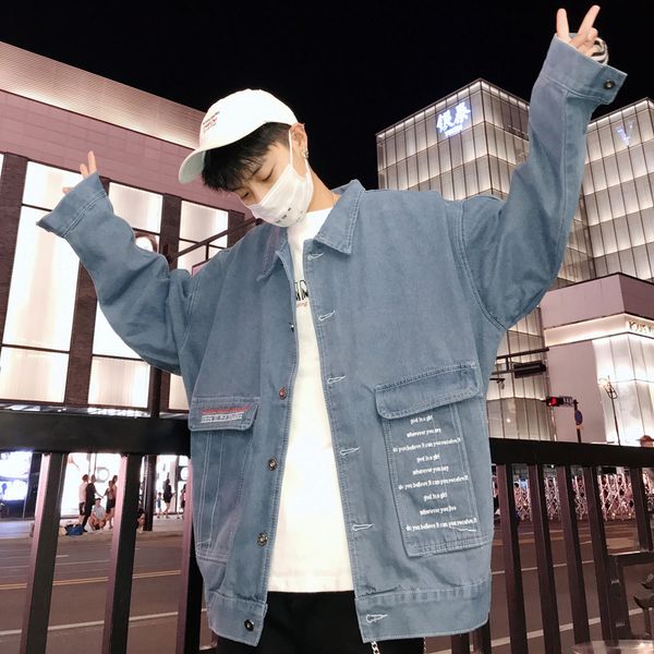 2018 exquisite korean style men's loose denim jacket trend shirt fashion wild large size black / dark blue / light blue s-xl, Black;brown
2018 exquisite korean style men's loose denim jacket trend shirt fashion wild large size black / dark blue / light blue s-xl, Black;brown