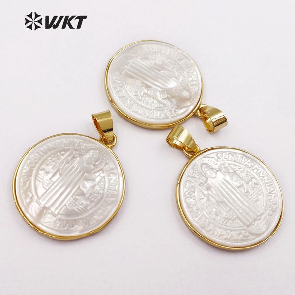 wt-p1355 elegant jesus concise style women pandant jewelry electroplated brass round shape white shell pendants necklaces, Silver
wt-p1355 elegant jesus concise style women pandant jewelry electroplated brass round shape white shell pendants necklaces, Silver