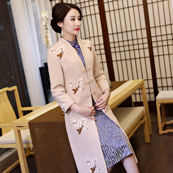 2018 winter 2pcs cheongsam suit chinese style mandarin collar dress womens knee length qipao sets slim party dresses vestido, Black;gray
2018 winter 2pcs cheongsam suit chinese style mandarin collar dress womens knee length qipao sets slim party dresses vestido, Black;gray