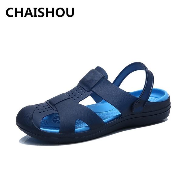 chaishou 2019 summer new jelly end casual men slippers simple lightweight beach sandals hole men shoes zapatilla hombre b-261, Blue;gray
chaishou 2019 summer new jelly end casual men slippers simple lightweight beach sandals hole men shoes zapatilla hombre b-261, Blue;gray