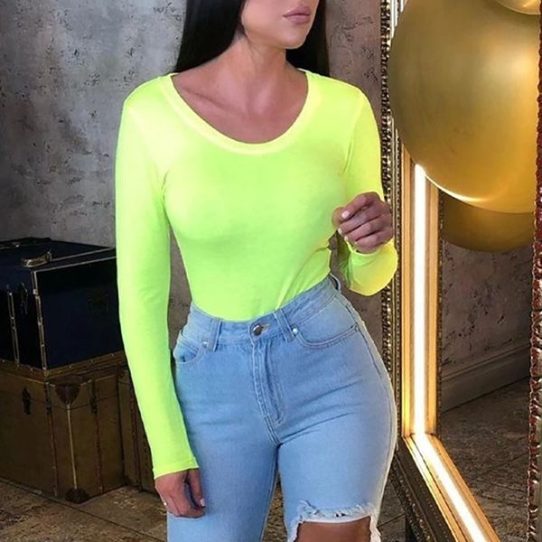 women's jumpsuits & rompers autumn winter female casual neon solid bodycon body long sleeve basic bodysuits women o-neck skinny overal, Black;white
women's jumpsuits & rompers autumn winter female casual neon solid bodycon body long sleeve basic bodysuits women o-neck skinny overal, Black;white
