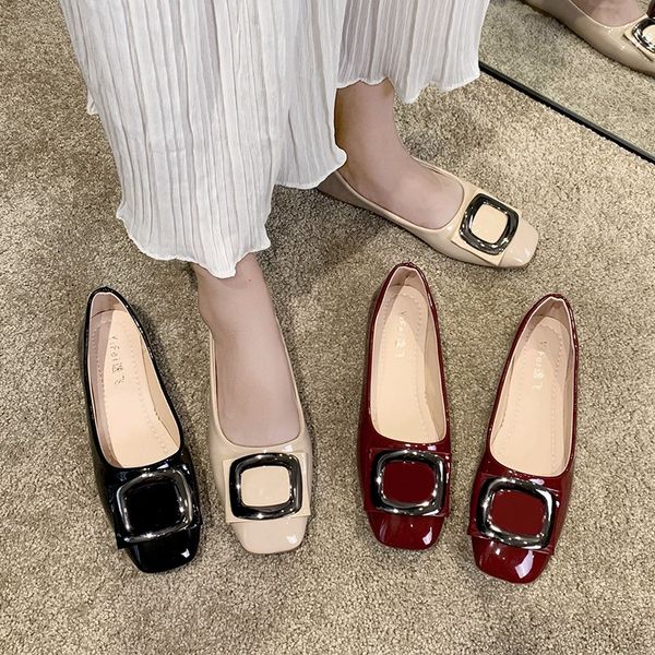 female flat women's shoes square head rubber shoes spring desig female spring comfortable metal decoration sweet u25-37, Black
female flat women's shoes square head rubber shoes spring desig female spring comfortable metal decoration sweet u25-37, Black