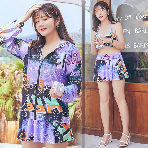 2020 large size fat mm hipster conservative belly-covering swim slim lively cute swimsuit split three-piece suit, White;black
2020 large size fat mm hipster conservative belly-covering swim slim lively cute swimsuit split three-piece suit, White;black