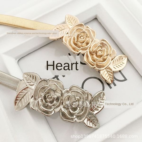 three-dimensional rose flower women's band elastic band decorative waist chain all-metal spring elastic belt, Black;brown
three-dimensional rose flower women's band elastic band decorative waist chain all-metal spring elastic belt, Black;brown
